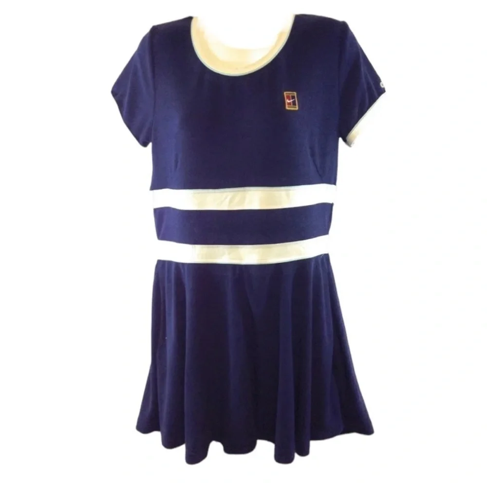 Vintage Nike navy Terry cloth tennis dress size large